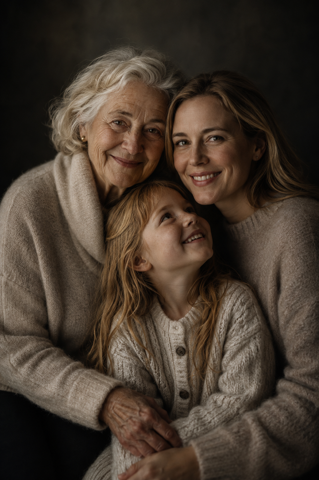 Three generations family portrait photography Dublin